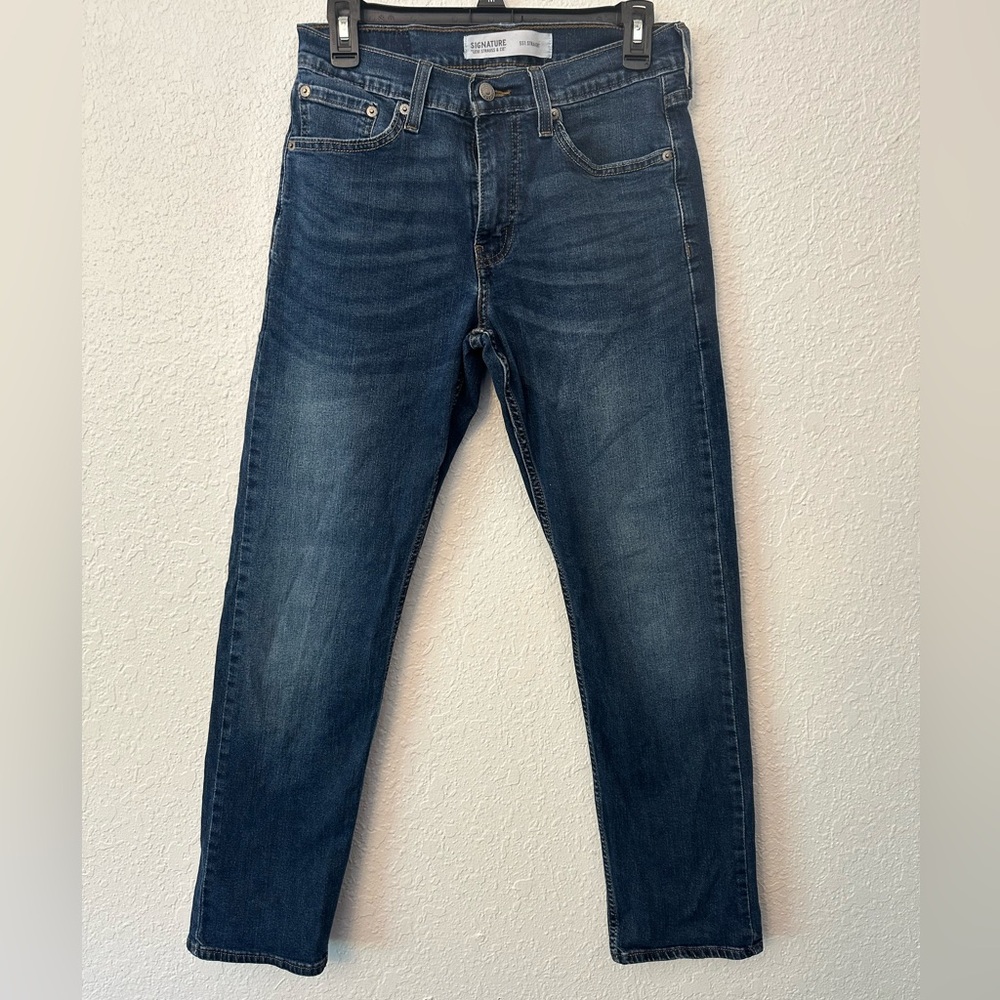 Men’s Signature Levi Strauss blue jeans size 29x30 S51 Straight Leg pants